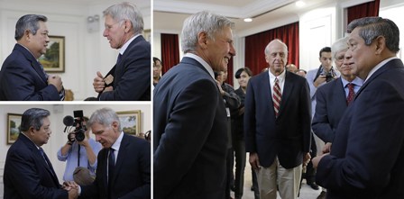 Harrison Ford Wawancarai Presiden SBY di Istana Negara